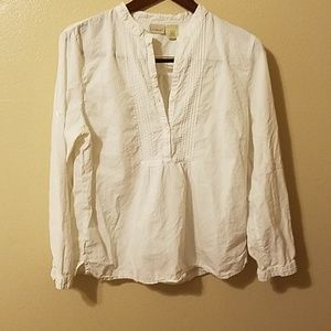 LL Bean white blouse